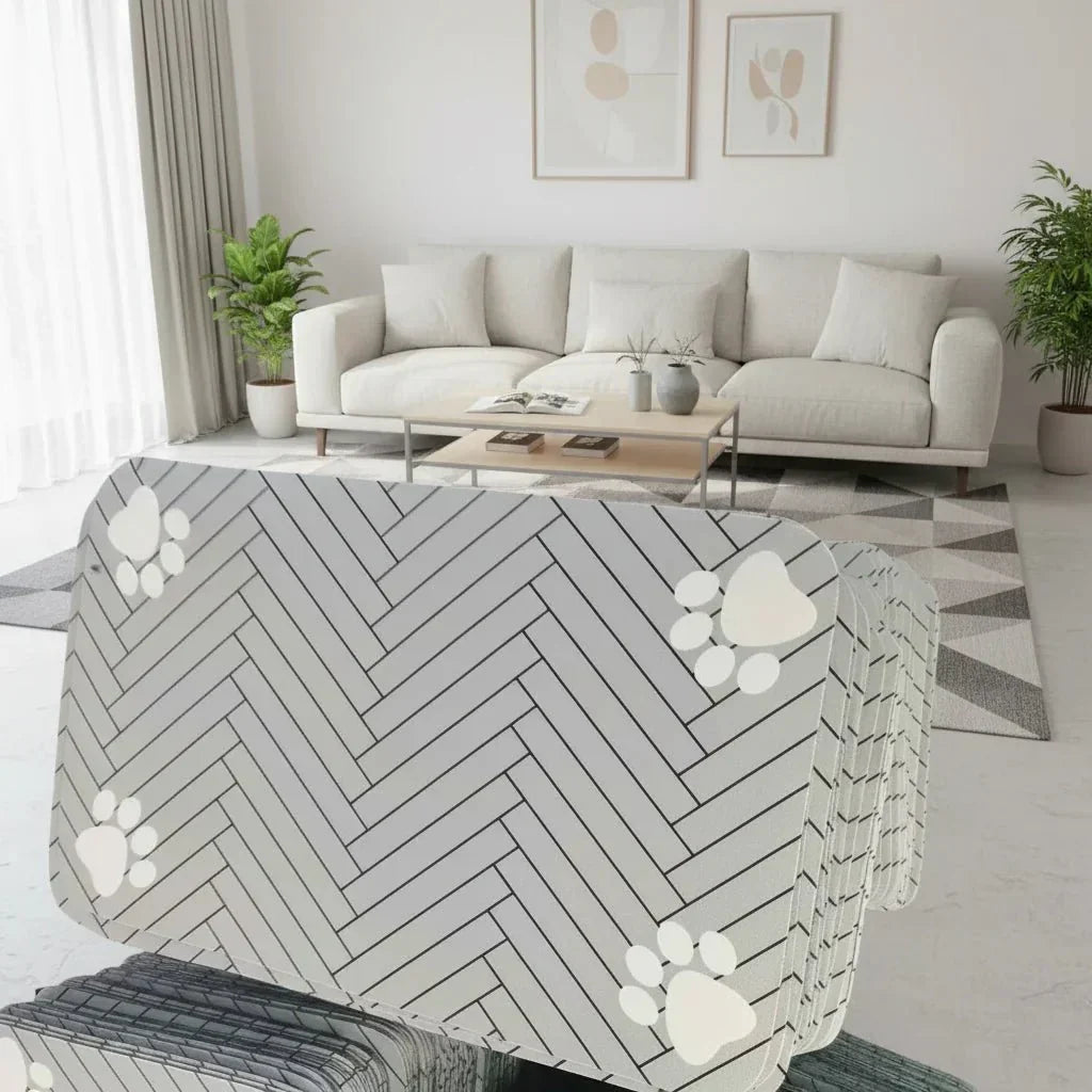 Absorbent Pet Bowl Mat for Clean Floors
