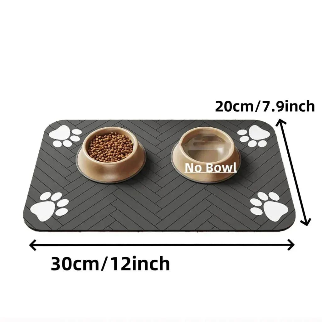Absorbent Pet Bowl Mat for Clean Floors