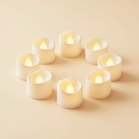 Halloween Flameless LED Tea Lights Battery Operated Candles with Flickering Warm Glow and Flame