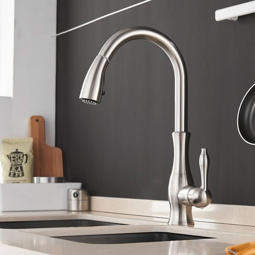 Extendable Stainless Steel Kitchen Tap for Flexible Rinsing