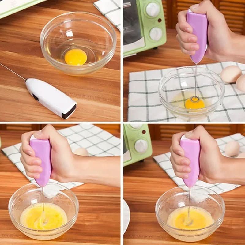 Electric milk frother for versatile kitchen use