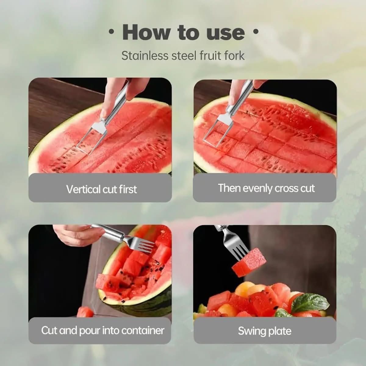 Dual Blade & Fork for Effortless Fruit Preparation