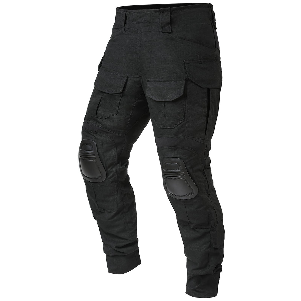 Rip-Stop Camo Combat Trousers with Knee Pads