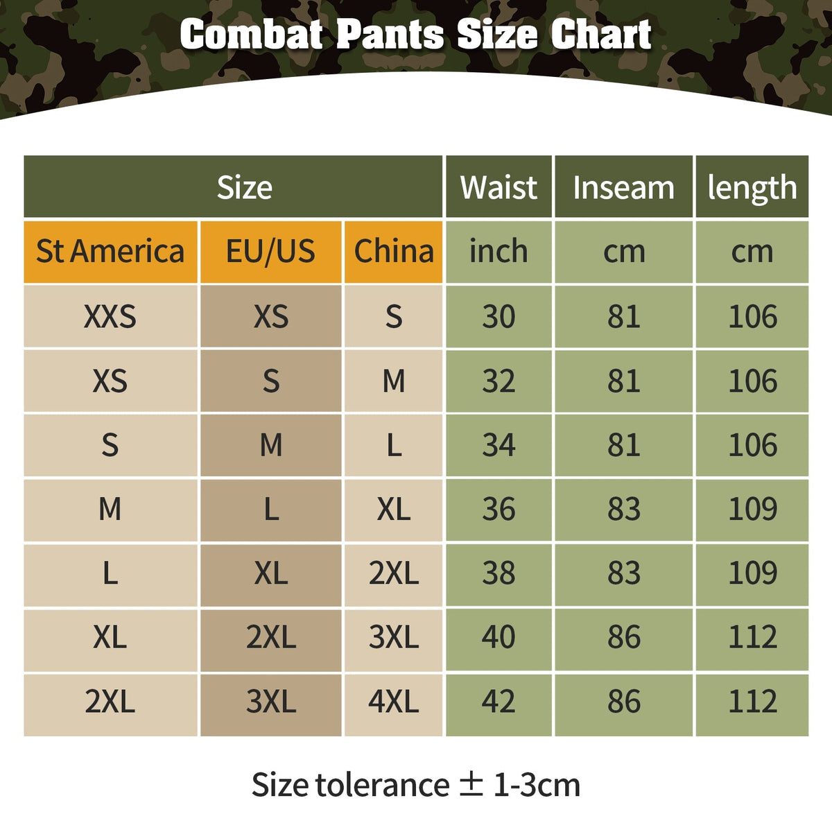Rip-Stop Camo Combat Trousers with Knee Pads
