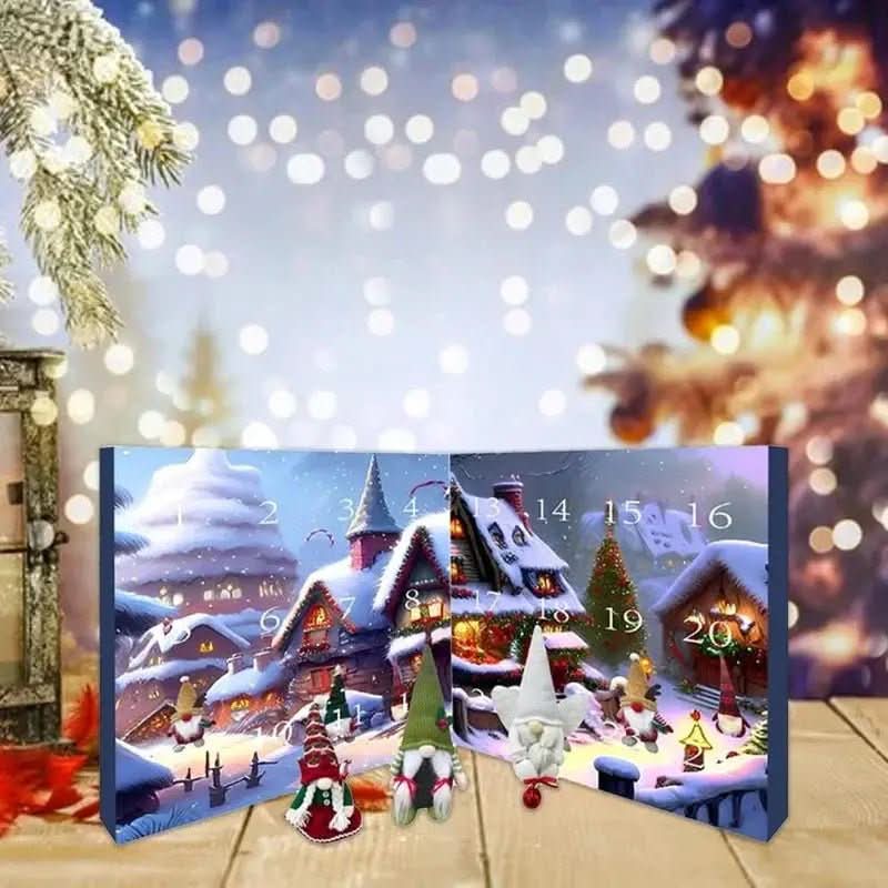 Whimsical Gnome Advent Calendar with 24 Handmade Figures