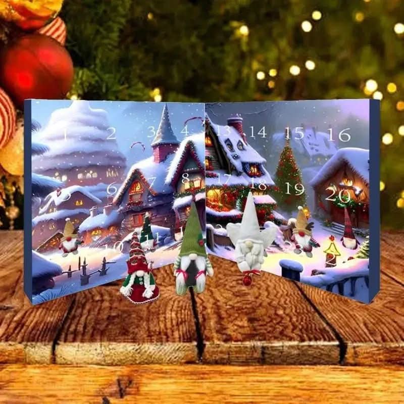 Whimsical Gnome Advent Calendar with 24 Handmade Figures