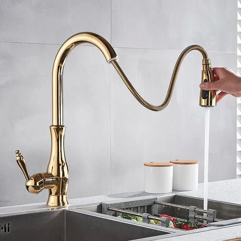 Luxurious Pull-Out Kitchen Mixer with 360° Rotation
