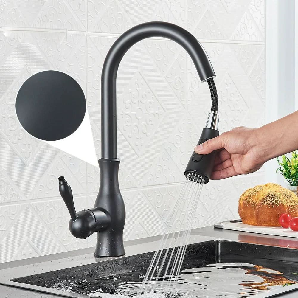 Luxurious Pull-Out Kitchen Mixer with 360° Rotation