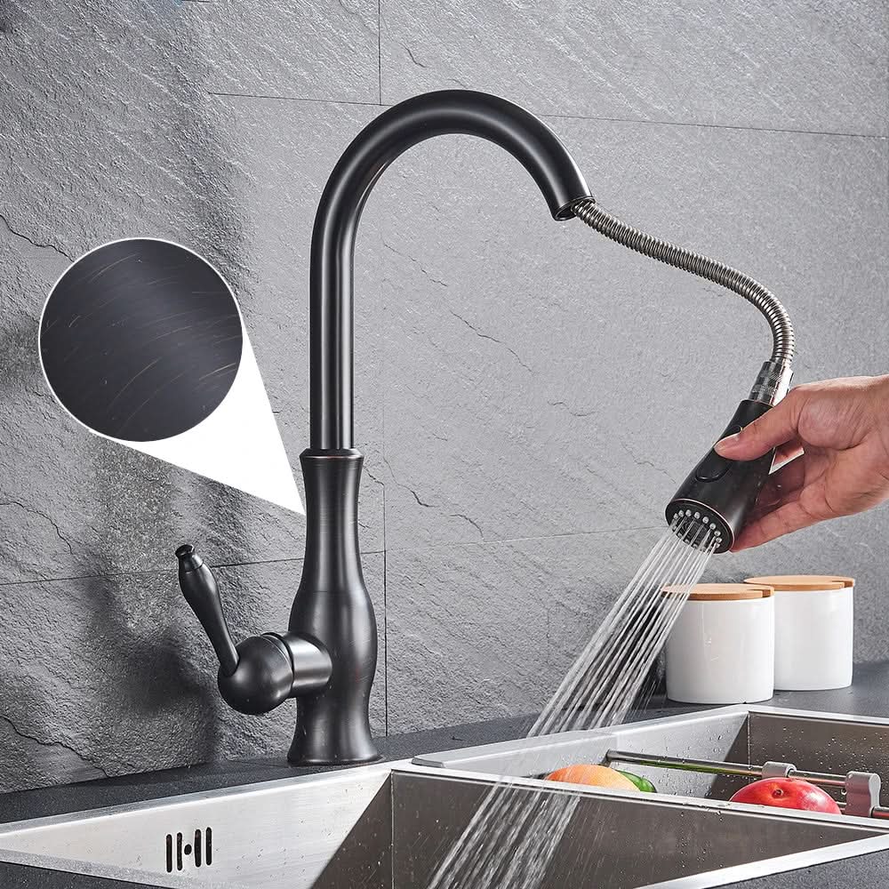 Luxurious Pull-Out Kitchen Mixer with 360° Rotation