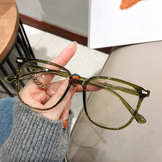 Unisex Myopia Prescription Glasses with Blue Light Blocking Lenses - Lightweight Plastic Frame Eyewear for Nearsighted Vision Correction
