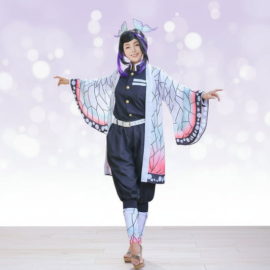 Halloween Anime Cosplay Costume with Japanese Character Accessories Kimono Haori and Set
