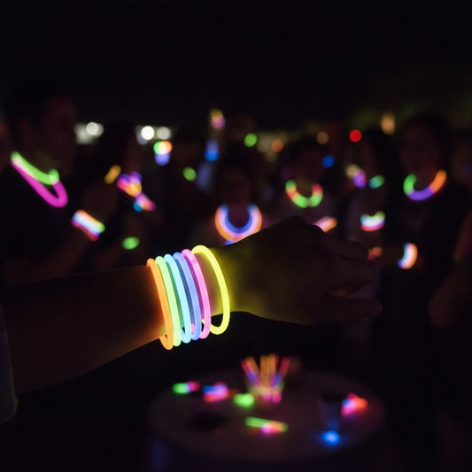 Halloween Glow Sticks Light for Party That in the Dark with Connectors for Bracelets and Necklaces