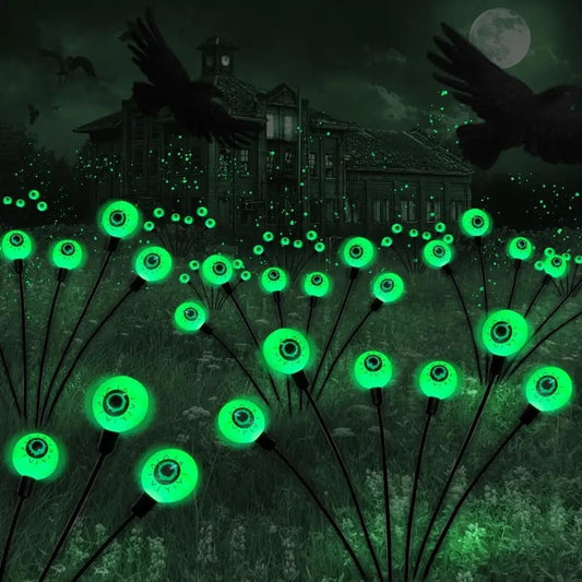 Halloween Solar Pathway and Garden Lights with LED Eyeball Stakes for Outdoor Yard Decoration