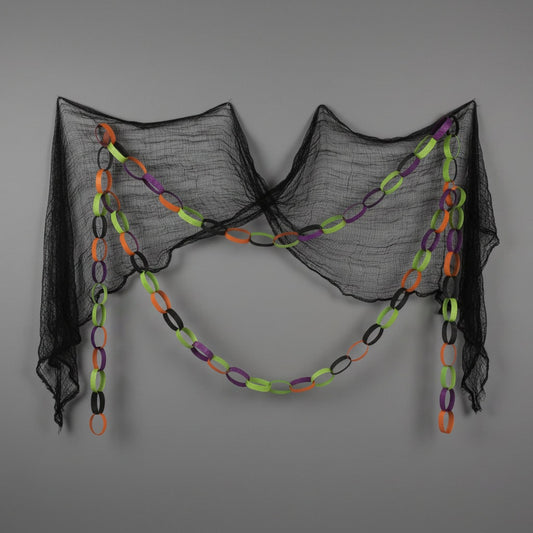 Halloween Spooky Black Gauze Netting Decoration for Haunted House Party Decor Creepy Cloth