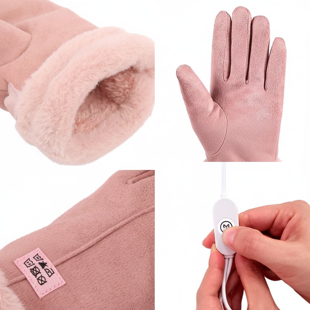 Adjustable Heated Gloves for Women with Waterproof Protection
