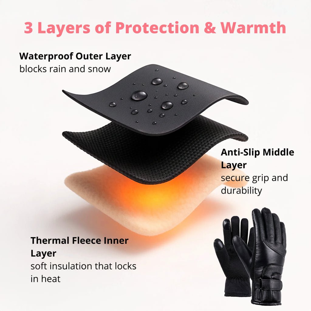 Adjustable Heated Gloves for Women with Waterproof Protection