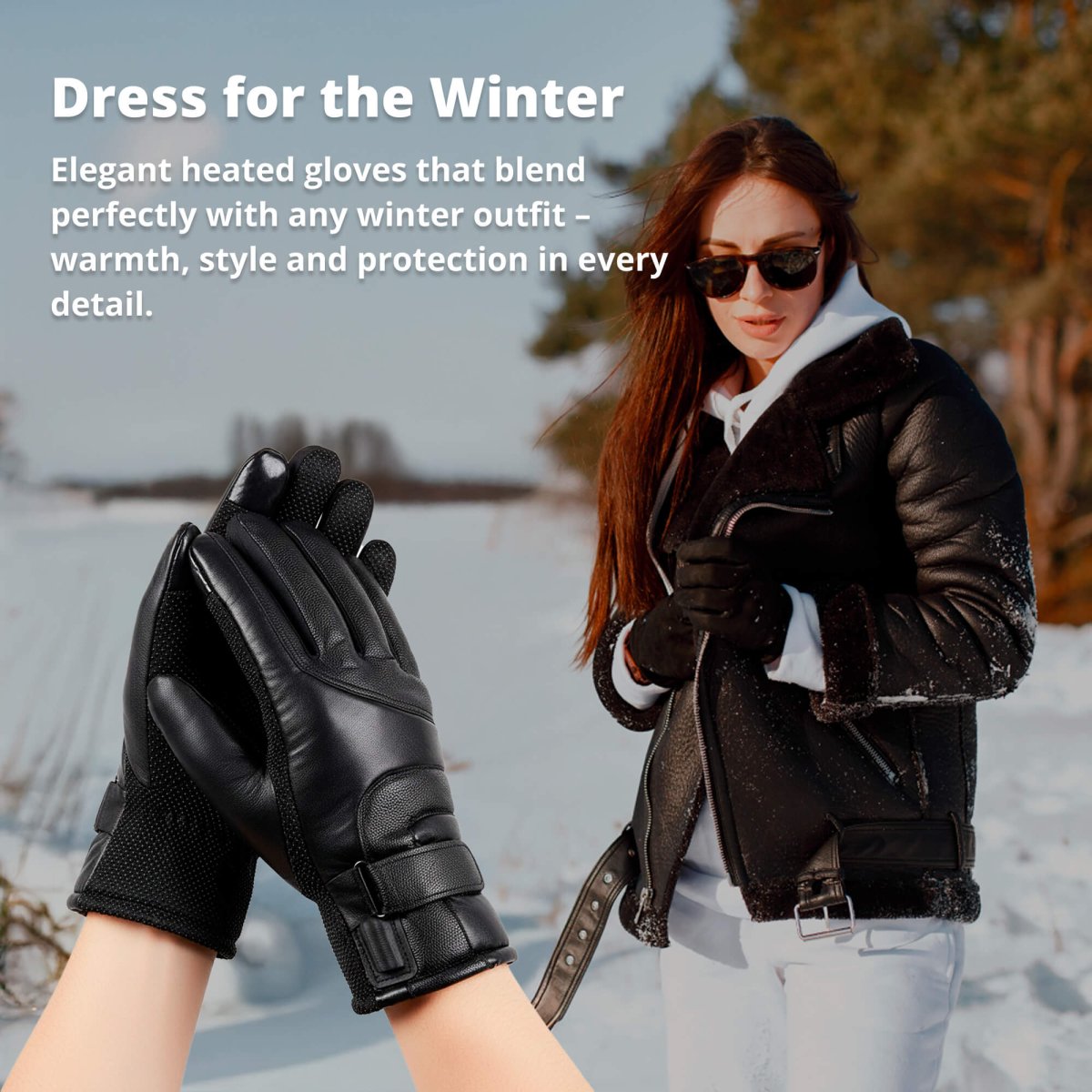 Adjustable Heated Gloves for Women with Waterproof Protection