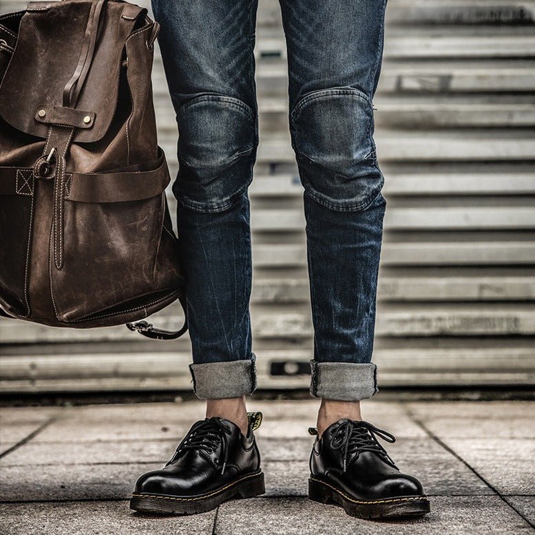 Men's Leather Lace-Up Oxford Shoes