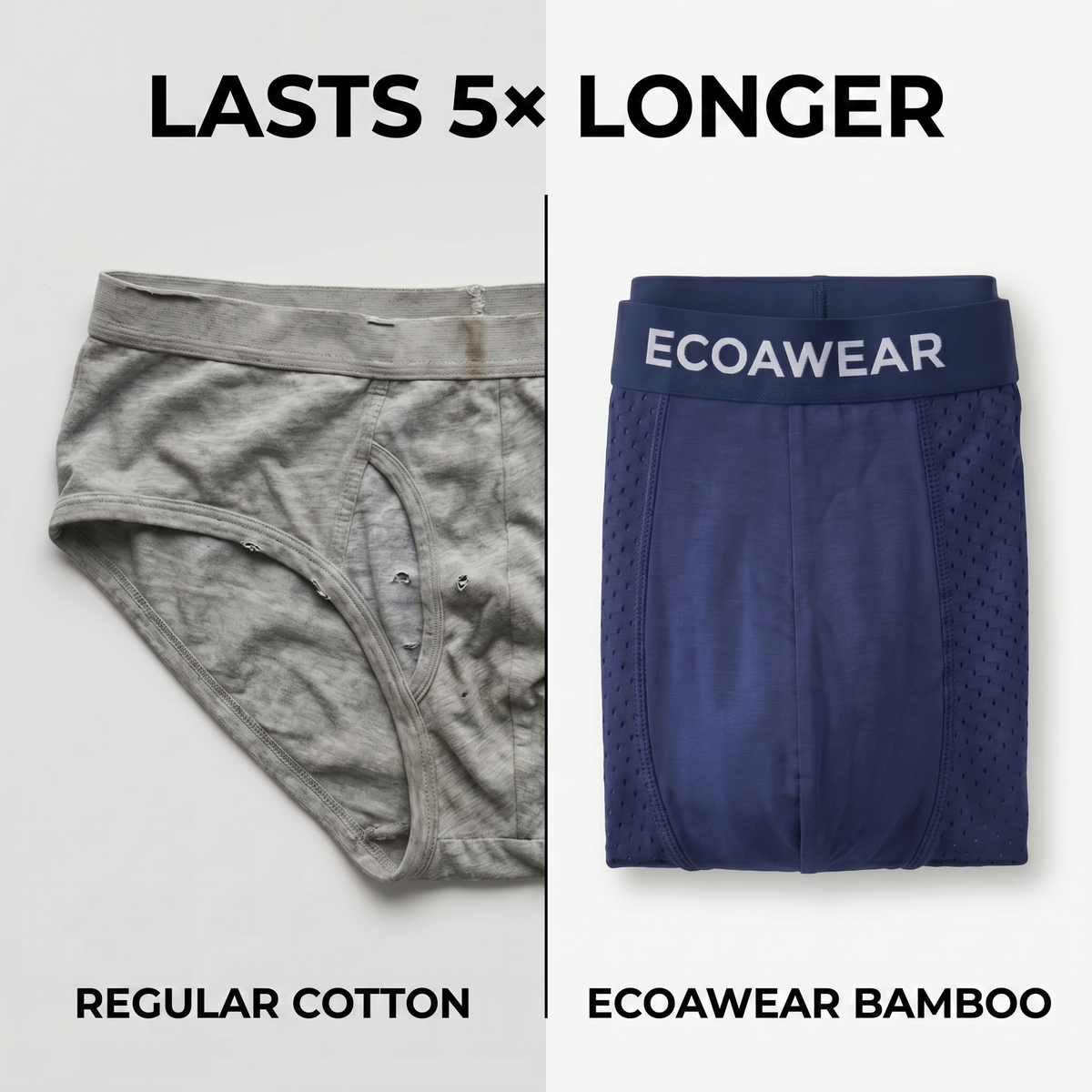 Men's Bamboo Boxer Briefs, No Ride Up, 12-Pack