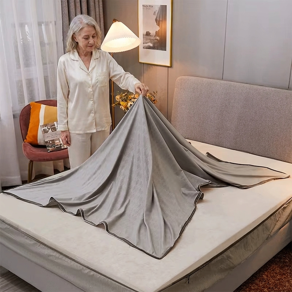 Zippered Fitted Sheet, Zip-On Bed Sheet