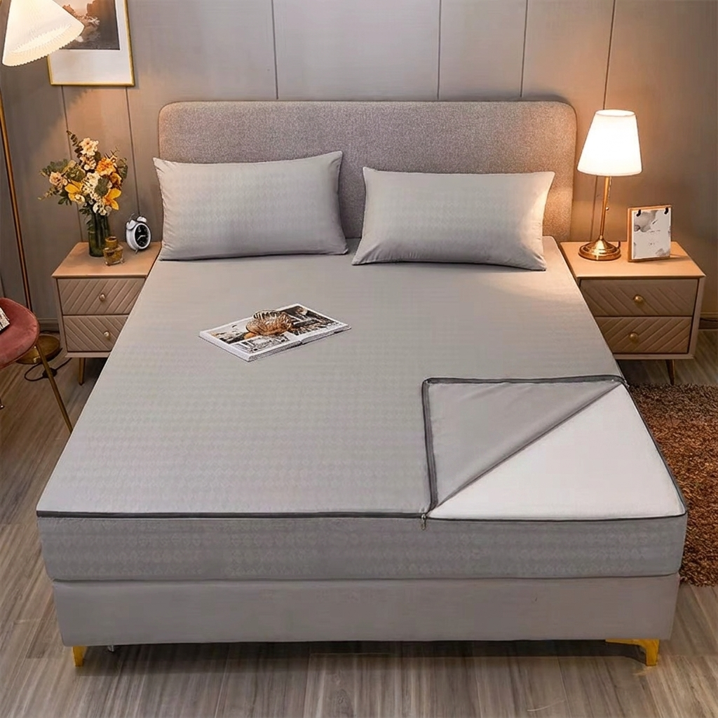 Zippered Fitted Sheet, Zip-On Bed Sheet