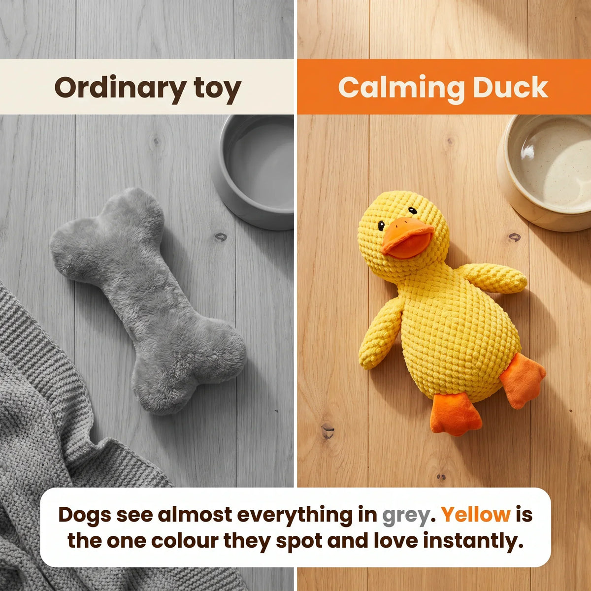 Calming Plush Duck Dog Toy