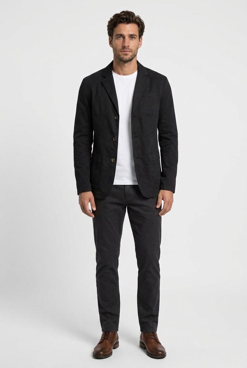 Men's Unstructured Casual Cotton Blazer