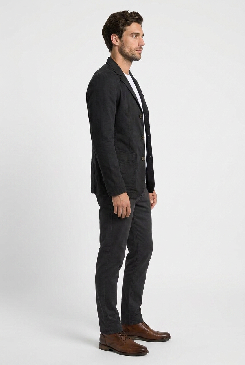 Men's Unstructured Casual Cotton Blazer