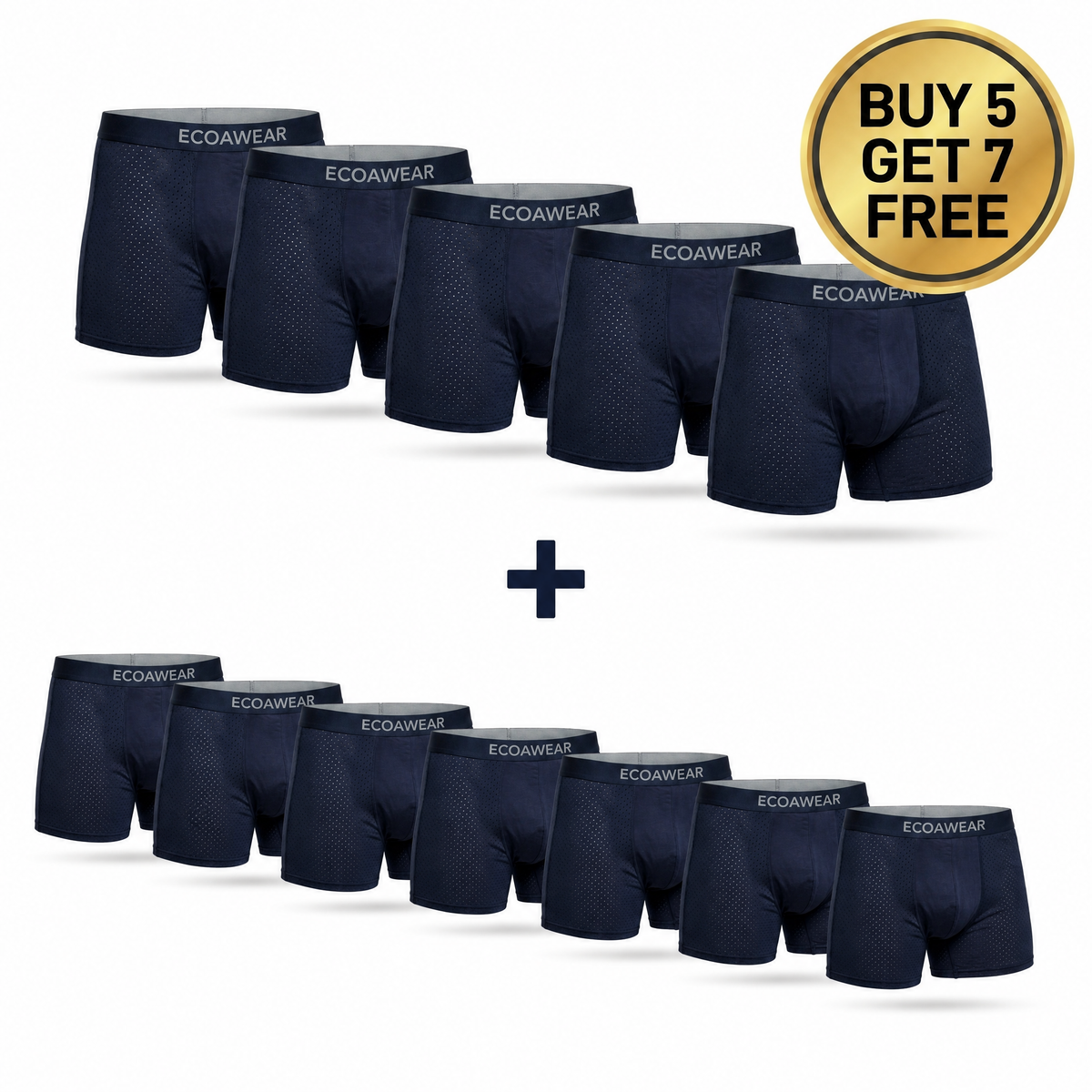 Men's Bamboo Boxer Briefs, No Ride Up, 12-Pack