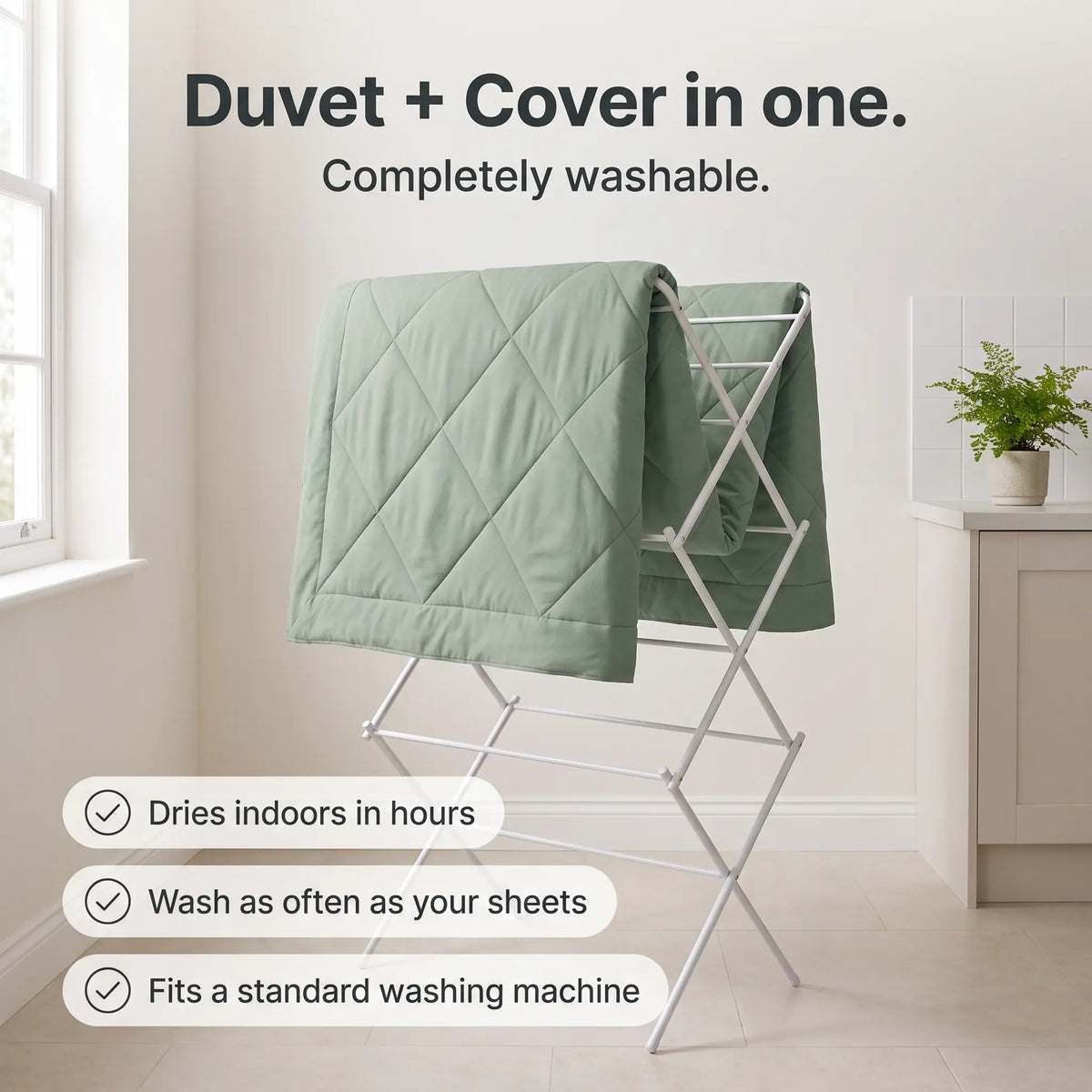 Coverless 2-in-1 Machine Washable Duvet