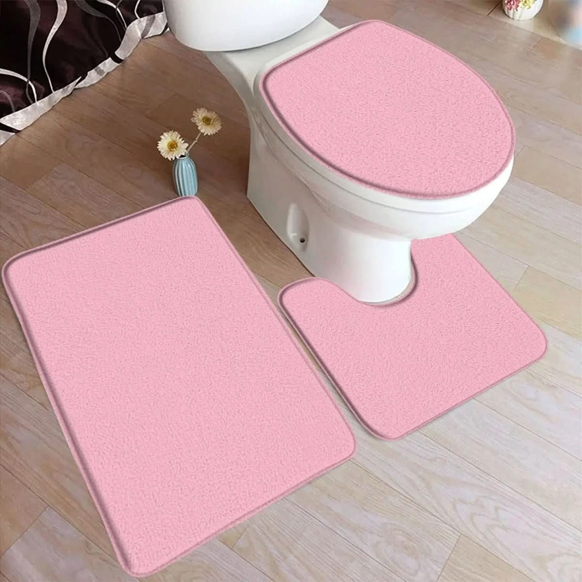 3-Piece Non-Slip Bathroom Mat Set for Comfort & Safety