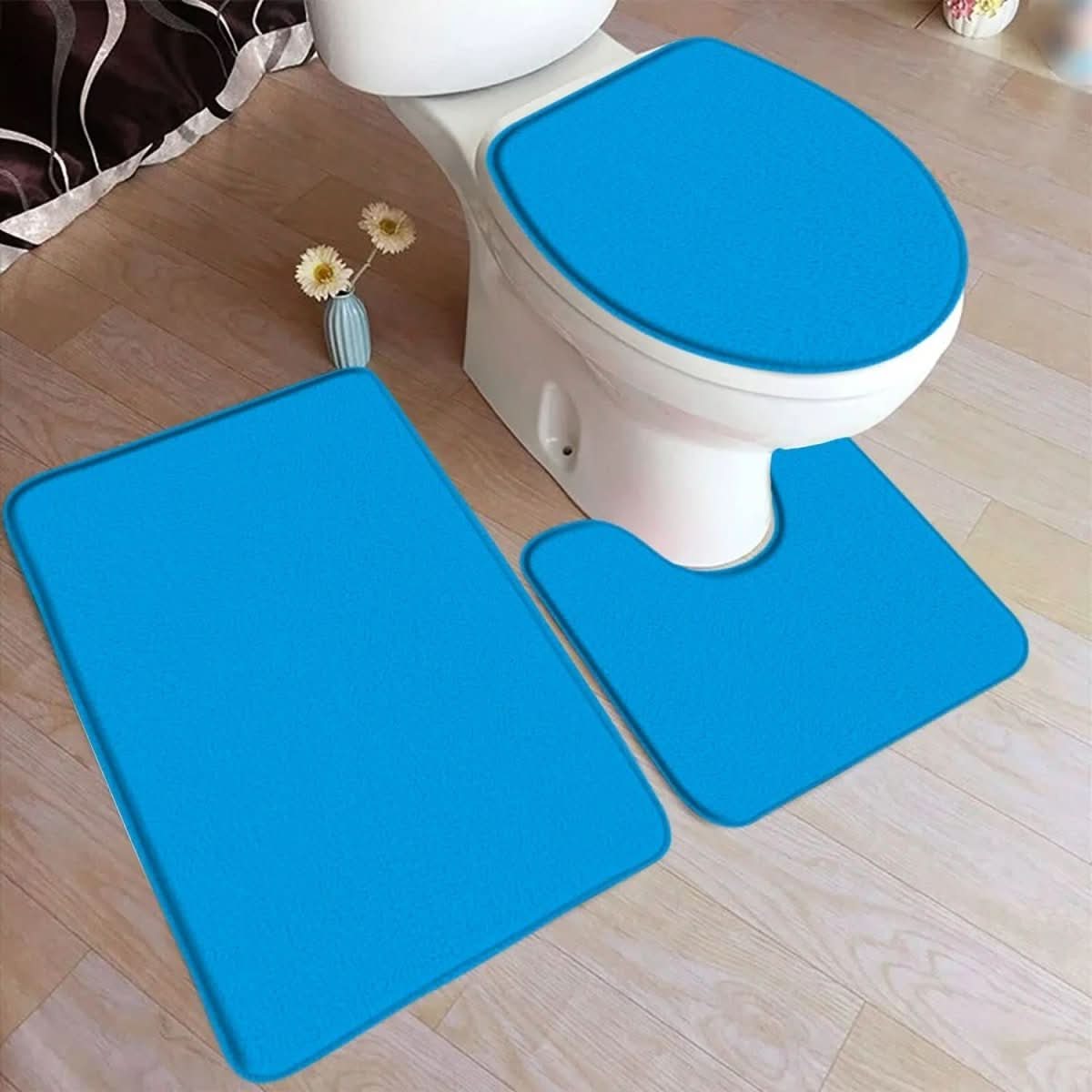 3-Piece Non-Slip Bathroom Mat Set for Comfort & Safety