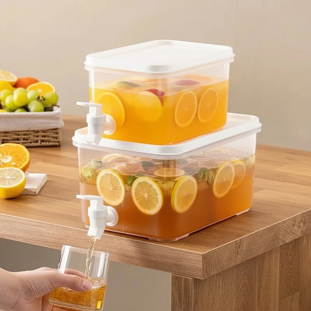 5L Cold Water Dispenser with Easy-Pour Faucet, Strong PP Plastic Build