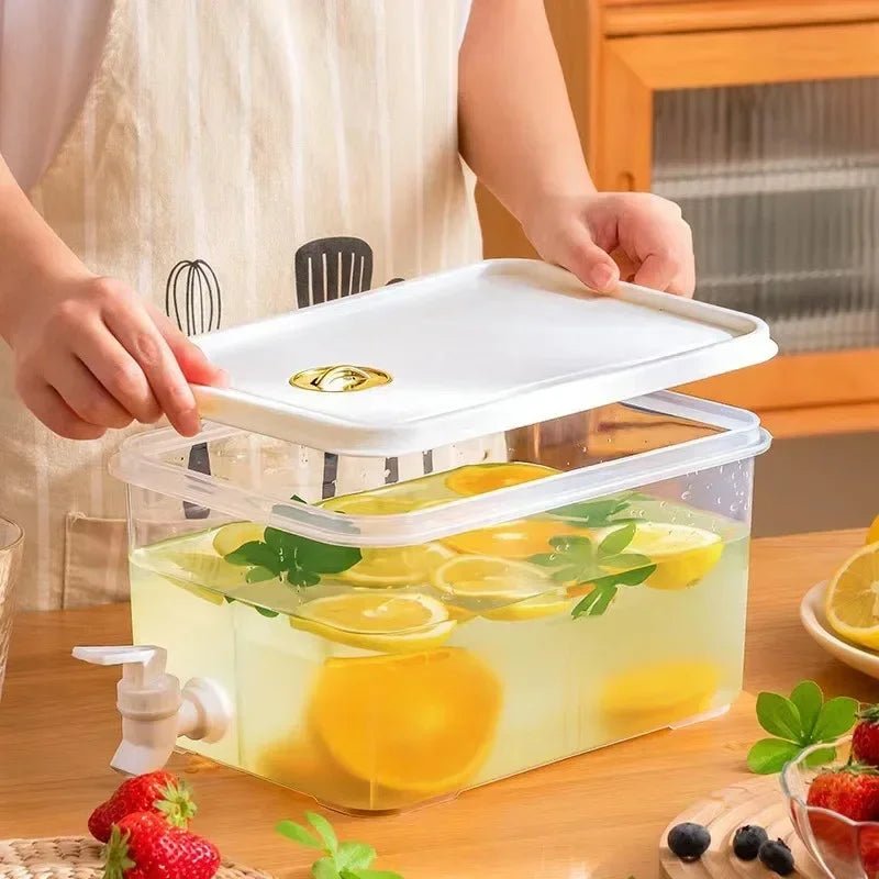 5L Cold Water Dispenser with Easy-Pour Faucet, Strong PP Plastic Build