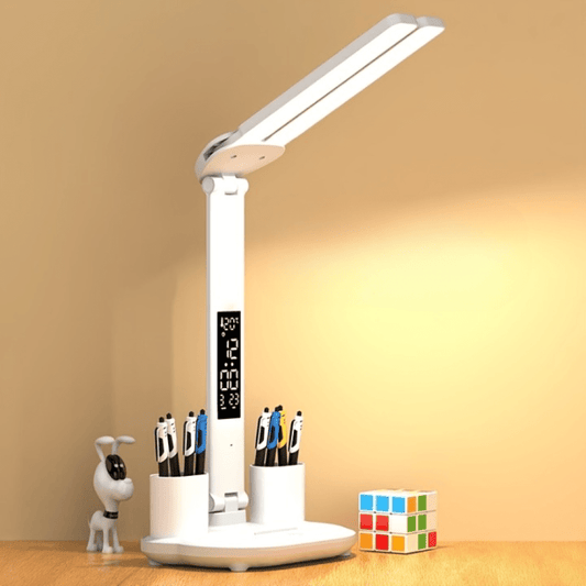 Versatile Dual-Head LED Desk Lamp with Touch Sensor and USB Power