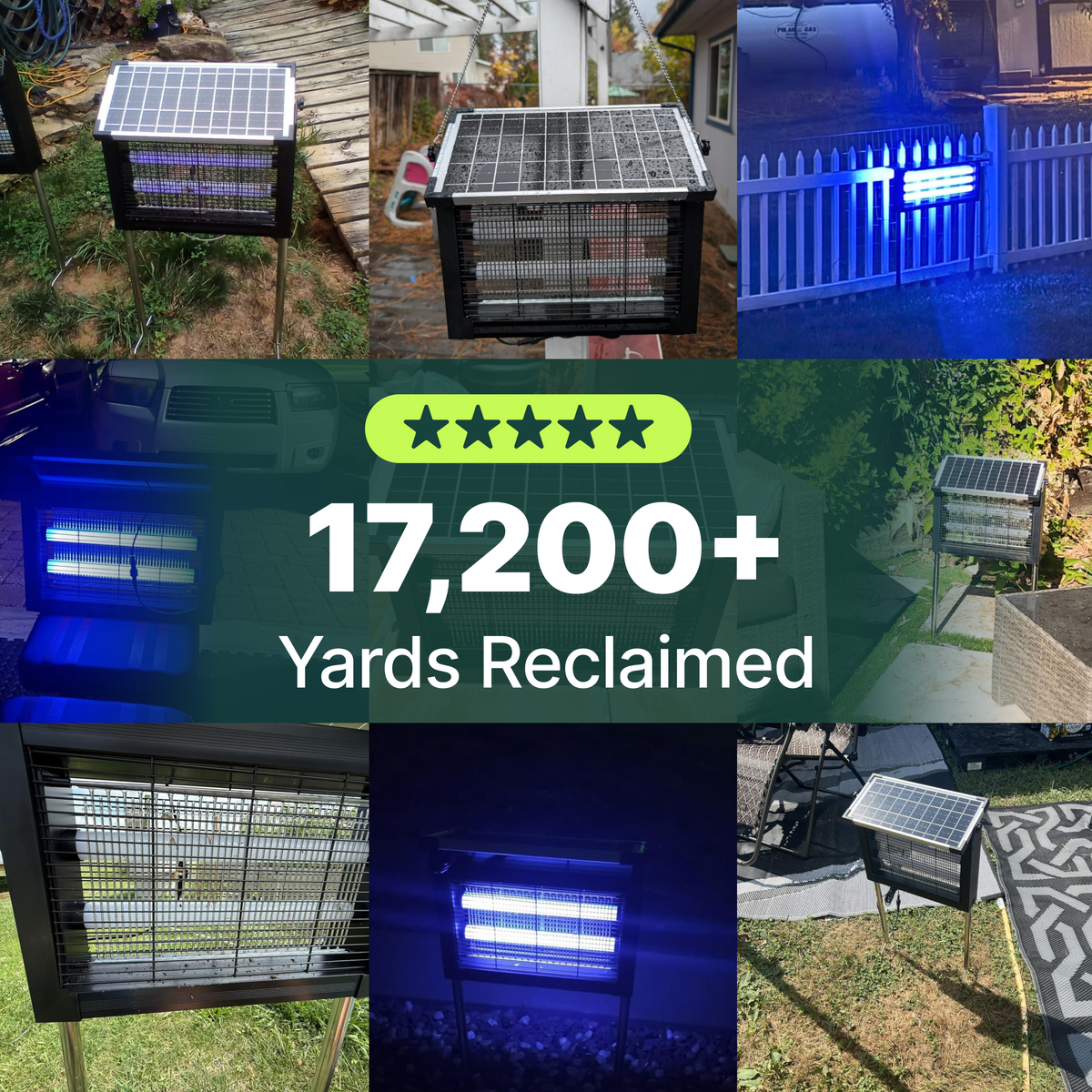 Solar Powered Outdoor Bug Zapper