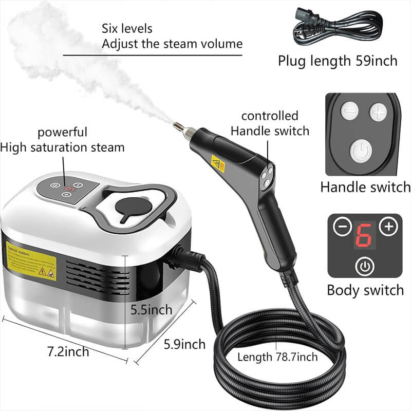 2500W High Pressure Steam Cleaner with Gloves