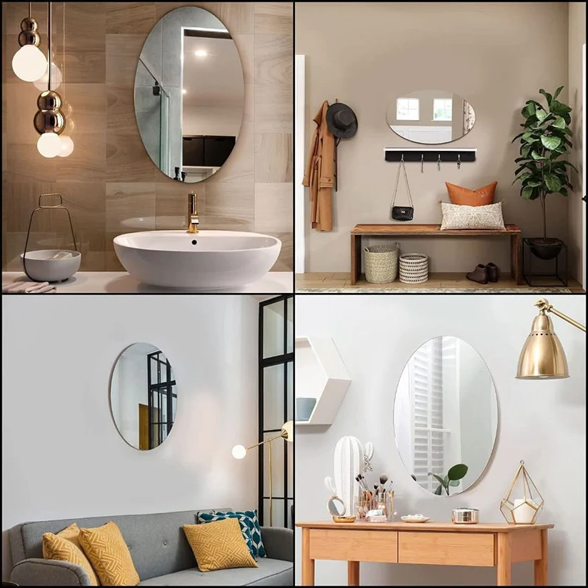 Adhesive Mirror - Oval Shape