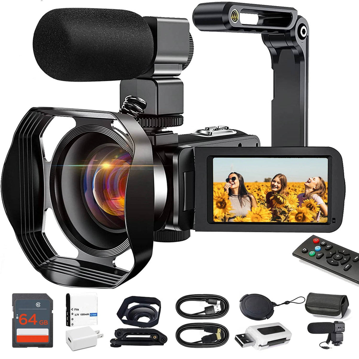 4K Video Camera Camcorder Vlogging WiFi 48MP Camera