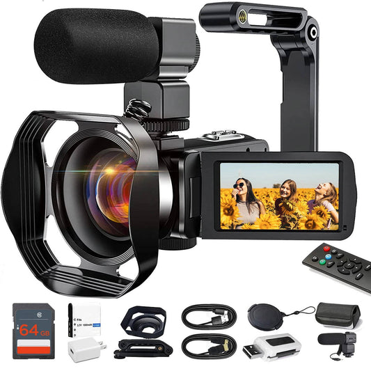4K Video Camera Camcorder Vlogging WiFi 48MP Camera