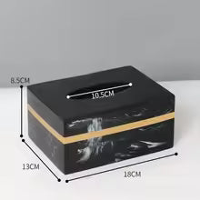 Elegant Black Marble Accent Tray for Luxury Bathroom Decor