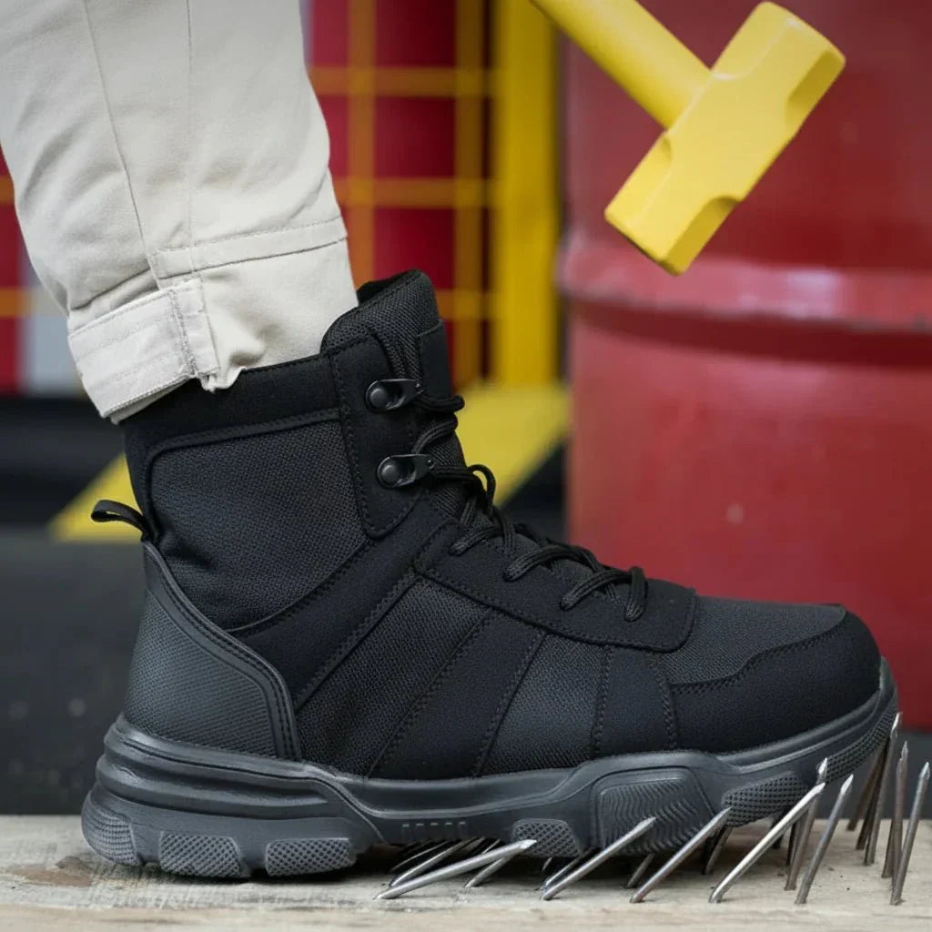Indestructible Work Boots with Steel Toe Protection