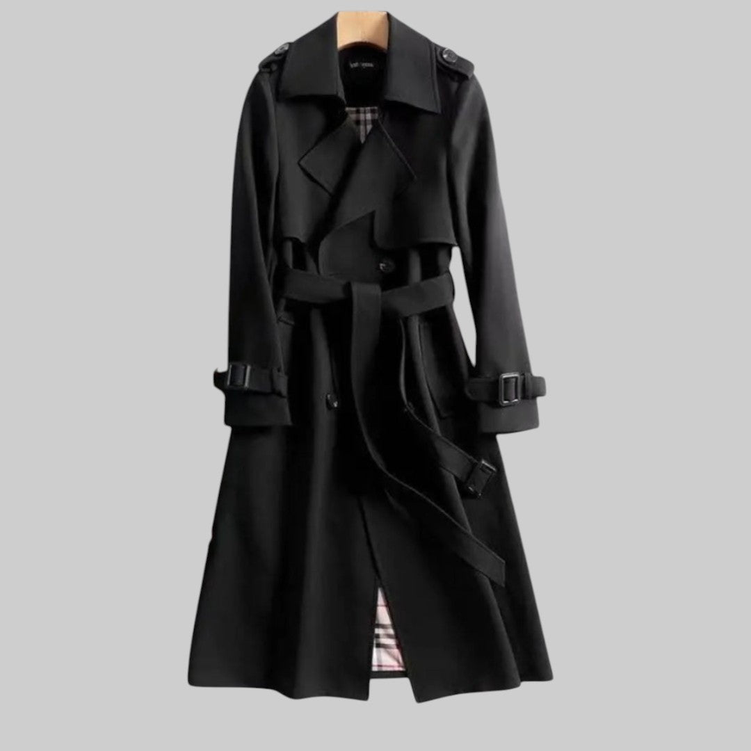 Women's Belted Double-Breasted Trench Coat