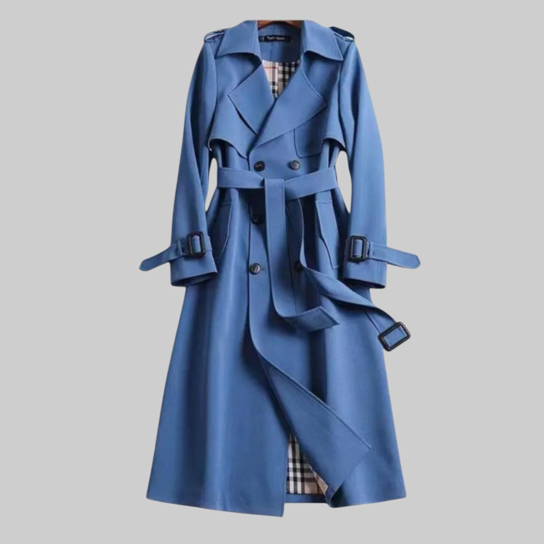 Women's Belted Double-Breasted Trench Coat