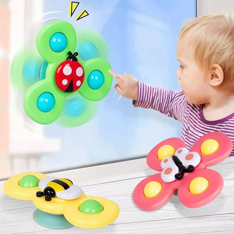 Colorful Bath Fidget Spinner with Cute Insect Design