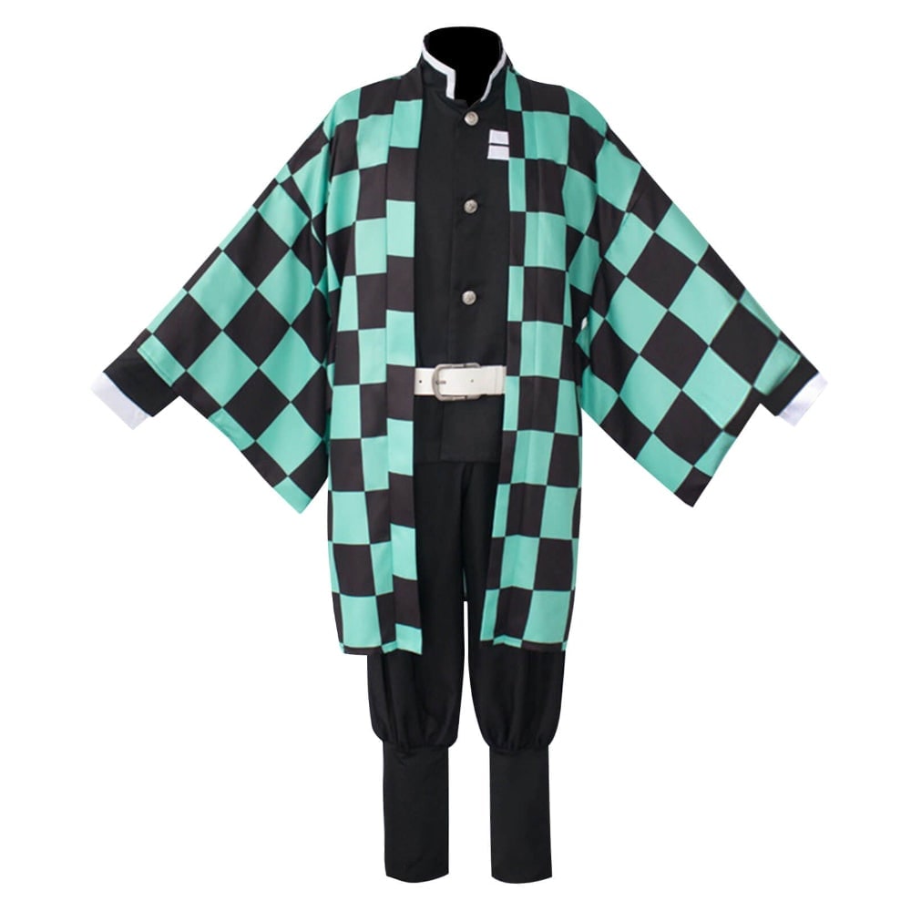 Kids' Halloween Anime Cosplay Costume and Outfit Set with Kimono Haori Jacket and Wide Leg Wraps