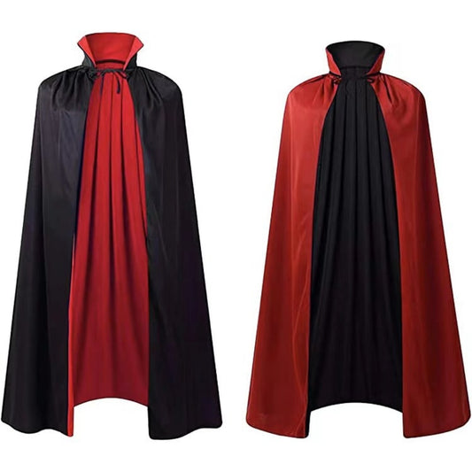 Kids' Halloween Hooded Cloak with Hood and Tie Closure for Costume Party With Red Cape