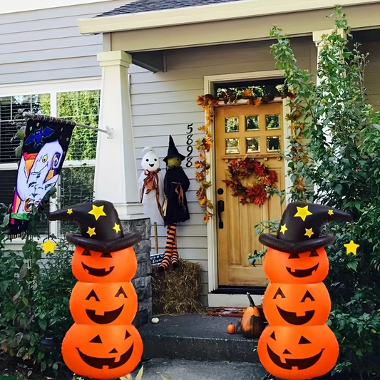 Kids' Halloween Inflatable Yard Decoration Large Outdoor Blow Up with Water-Fillable Base for Party