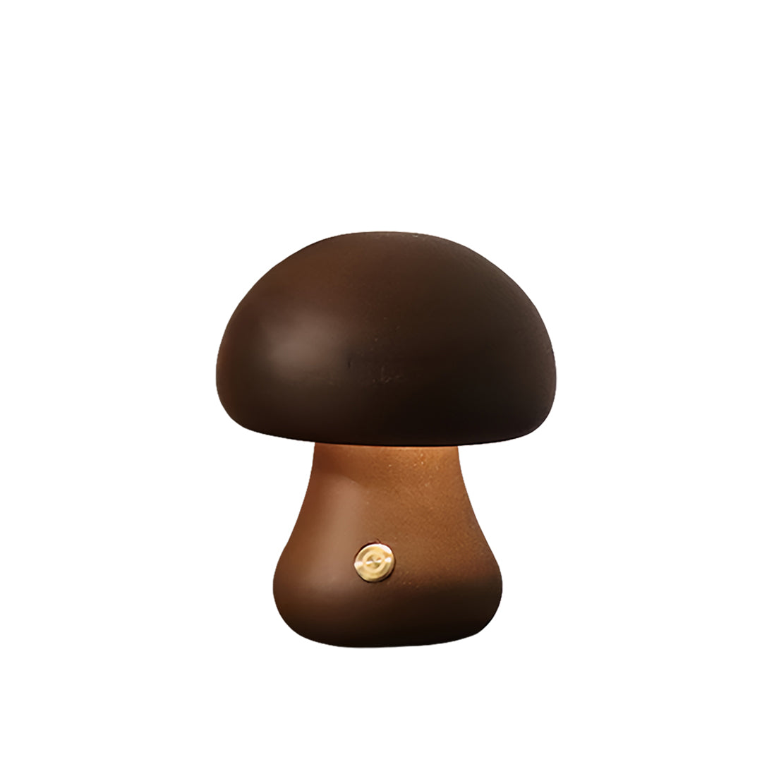 Beech Wood Mushroom Cordless LED Table Lamp