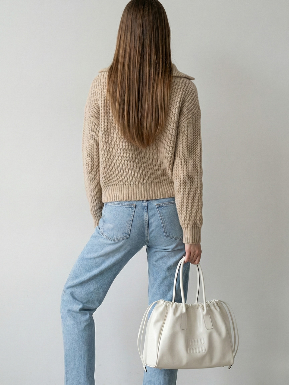 White large tote bag for work